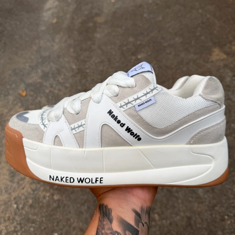 Naked Wolfe Men’s Sneakers “Slide”– Black/White – Size 10US (EU 43 / UK 9) - Picture 5 of 10